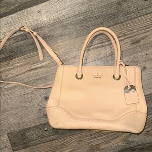 Kate Spade Cream Pink Cow Leather Tote Bag